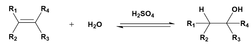 Electrophilic hydration reaction